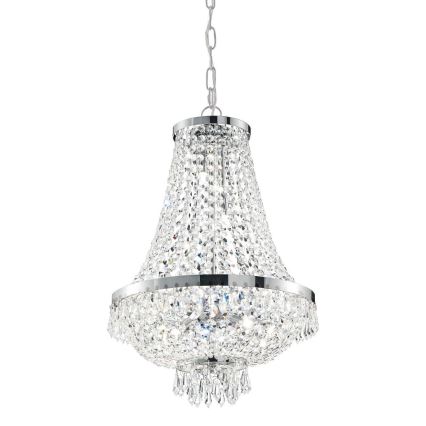Ideal Lux - LED Kristalni luster na lancu CAESAR 9xG9/3W/230V pr. 45 cm sjajni krom
