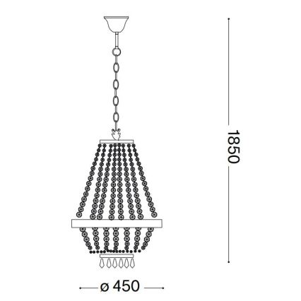 Ideal Lux - LED Kristalni luster na lancu CAESAR 9xG9/3W/230V pr. 45 cm sjajni krom
