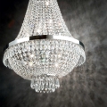 Ideal Lux - LED Kristalni luster na lancu CAESAR 9xG9/3W/230V promjer 45 cm sjajni krom
