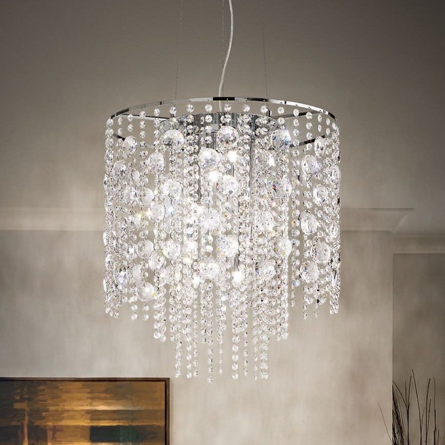 Ideal Lux - LED Kristalni luster na sajli EVASIONE 10xG9/3W/230V pr. 51 cm sjajni krom