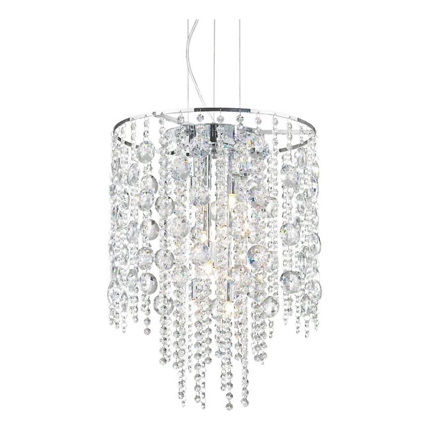 Ideal Lux - LED Kristalni luster na sajli EVASIONE 8xG9/3W/230V pr. 41 cm sjajni krom