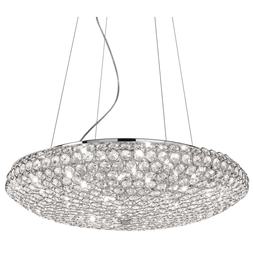 Ideal Lux - LED Kristalni luster na sajli KING 12xG9/3W/230V pr. 65 cm sjajni krom