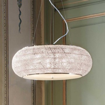 Ideal Lux - LED kristalni luster na sajli PASHA 14xE14/40W/230V promjer 65 cm sjajni krom