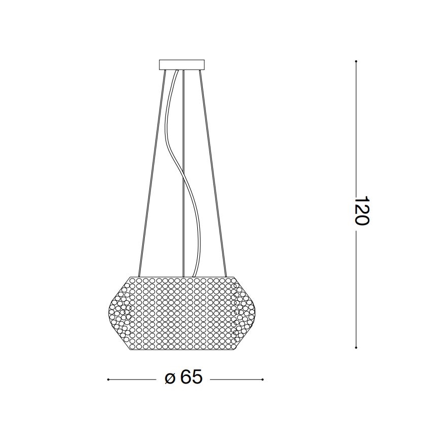 Ideal Lux - LED kristalni luster na sajli PASHA 14xE14/40W/230V Ø 65 cm zlatni