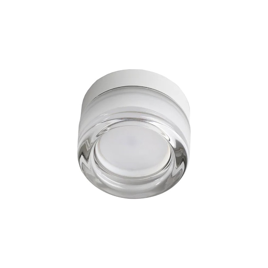 Ideal Lux - LED stropna svjetiljka za kupaonicu LOLLY 1xGX53/9W/230V, promjer 10,5 cm, IP44, bijela/prozirna