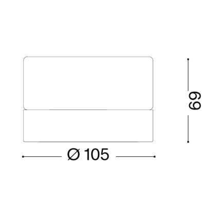 Ideal Lux - LED stropna svjetiljka za kupaonicu LOLLY 1xGX53/9W/230V, promjer 10,5 cm, IP44, bijela/prozirna