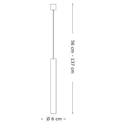Ideal Lux - LED luster na kabelu LOOK 1xGU10/7W/230V CRI 90 Ø 6 cm bijela