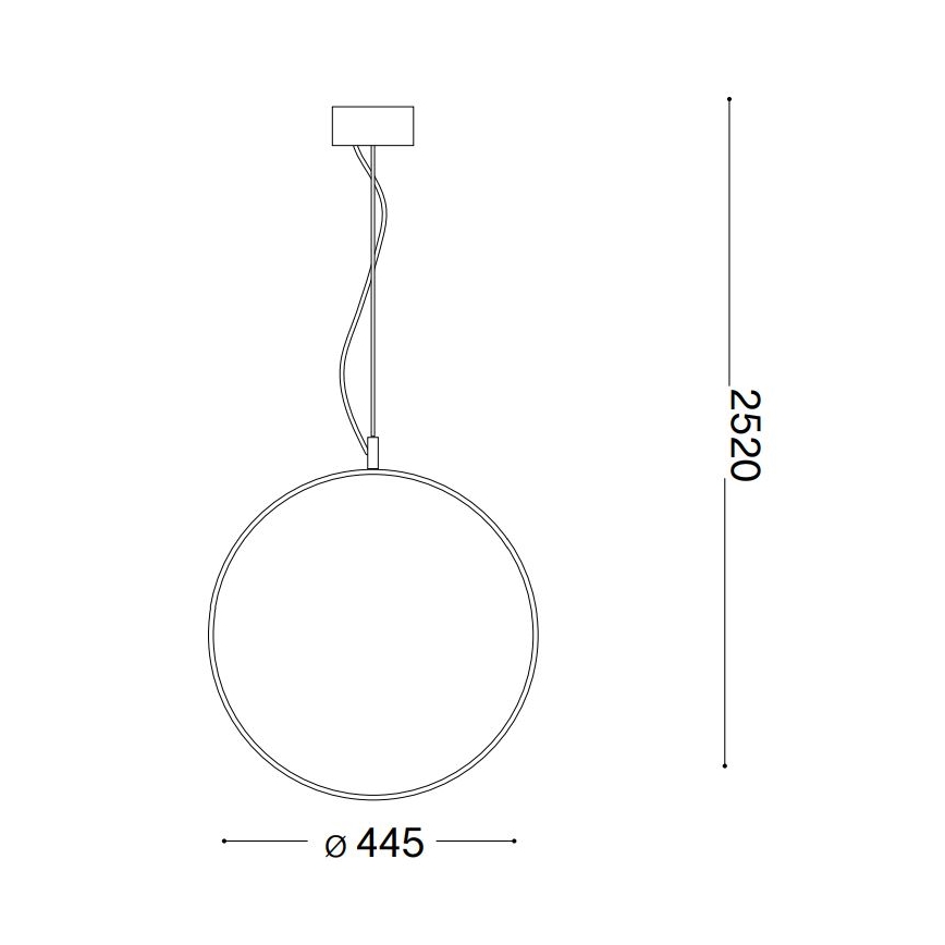 Ideal Lux - LED Luster na sajli CIRCUS LED/29W/230V pr. 44 cm CRI 90 crna