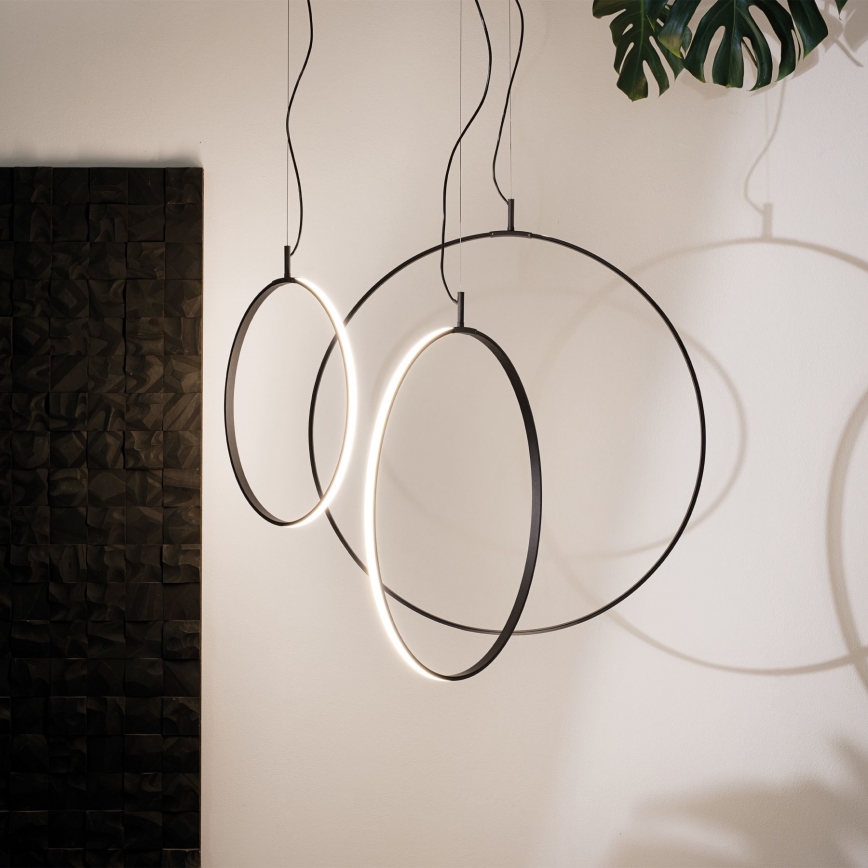 Ideal Lux - LED Luster na sajli CIRCUS LED/33W/230V pr. 60 cm CRI 90 crna
