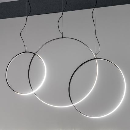 Ideal Lux - LED Luster na sajli CIRCUS LED/33W/230V pr. 60 cm CRI 90 crna