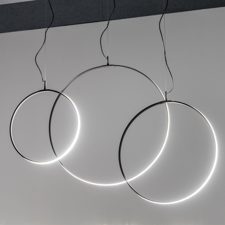 Ideal Lux - LED Luster na sajli CIRCUS LED/33W/230V pr. 60 cm CRI 90 crna