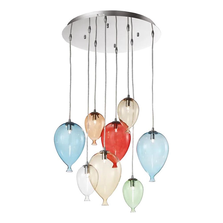 Ideal Lux - LED Luster na sajli CLOWN 8xG9/3W/230V pr. 50 cm šarena
