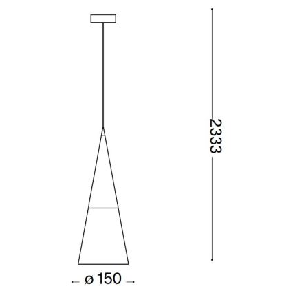 Ideal Lux - LED Luster na sajli CONO 1xGU10/7W/230V pr. 15 cm CRI 90 mesing