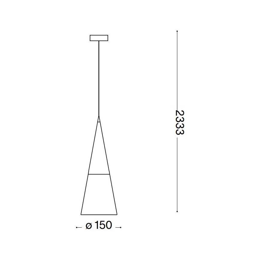 Ideal Lux - LED Luster na sajli CONO 1xGU10/7W/230V pr. 15 cm CRI 90 mesing