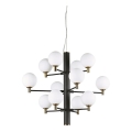 Ideal Lux - LED Luster na sajli COPERNICO 12xG9/3W/230V pr. 71 cm crna