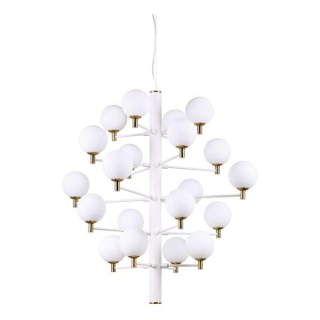 Ideal Lux - LED Luster na sajli COPERNICO 20xG9/3W/230V pr. 86 cm bijela