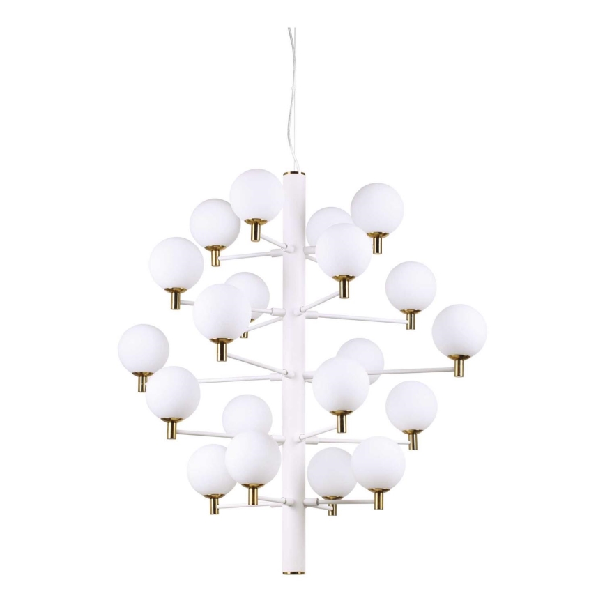 Ideal Lux - LED Luster na sajli COPERNICO 20xG9/3W/230V pr. 86 cm bijela