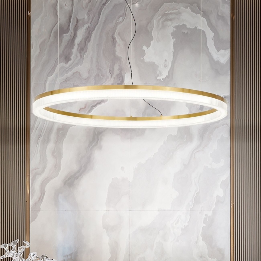 Ideal Lux - LED Luster na sajli CROWN LED/42W/230V 3000K pr. 80 cm CRI 90 mesing