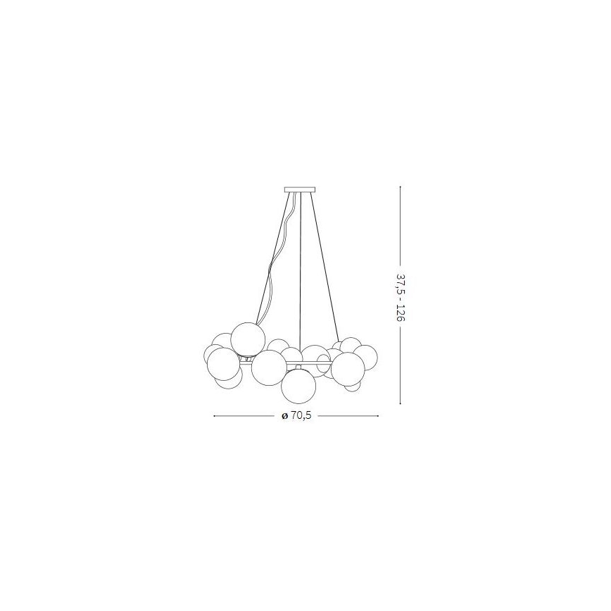 Ideal Lux - LED Luster na sajli DNA 25xG9/3,2W/230V