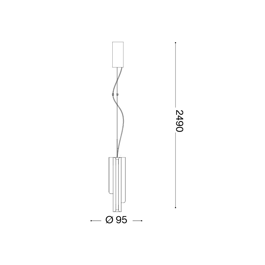 Ideal Lux - LED luster na sajli DORICA 3xLED/9W/230V CRI 90, s mogućnošću prigušivanja, promjer 9,5 cm, bijela