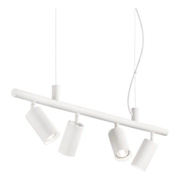 Ideal Lux - LED Luster na sajli DYNAMITE 4xGU10/7W/230V CRI 90 bijela