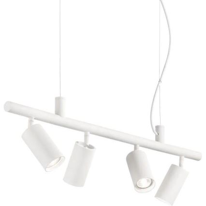 Ideal Lux - LED Luster na sajli DYNAMITE 4xGU10/7W/230V CRI 90 bijela