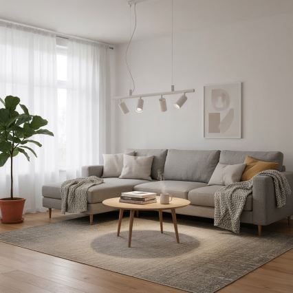 Ideal Lux - LED Luster na sajli DYNAMITE 4xGU10/7W/230V CRI 90 bijela