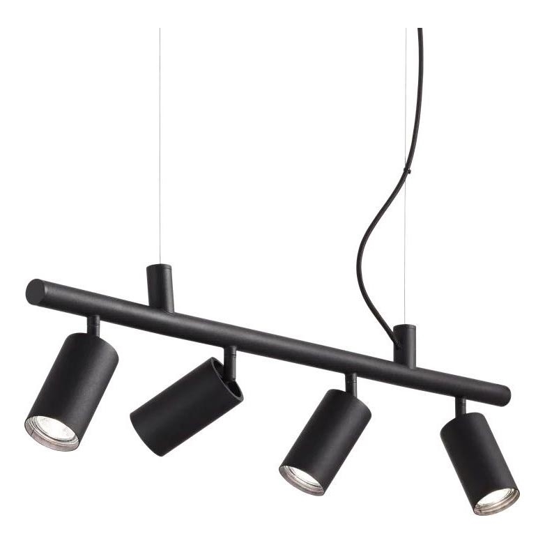 Ideal Lux - LED Luster na sajli DYNAMITE 4xGU10/7W/230V CRI 90 crna