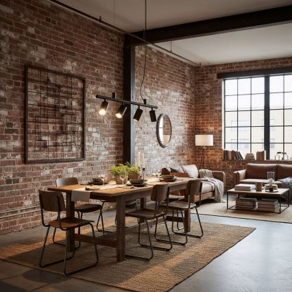 Ideal Lux - LED Luster na sajli DYNAMITE 4xGU10/7W/230V CRI 90 crna