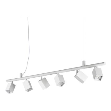 Ideal Lux - LED luster na sajli DYNAMITE 6xGU10/7W/230V CRI 90 bijela