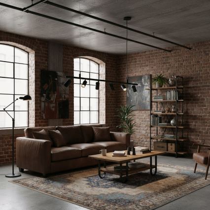 Ideal Lux - LED Luster na sajli DYNAMITE 6xGU10/7W/230V CRI 90 crna