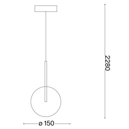 Ideal Lux - LED Luster na sajli EQUINOXE 1xG4/2W/230V pr. 15 cm sjajni krom/prozirna