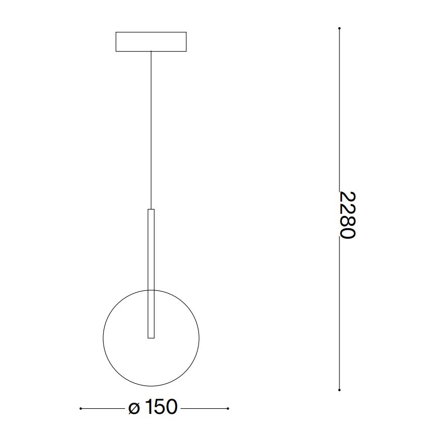 Ideal Lux - LED Luster na sajli EQUINOXE 1xG4/2W/230V pr. 15 cm mesing/prozirna
