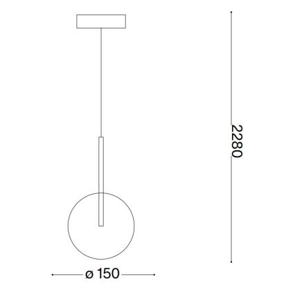 Ideal Lux - LED Luster na sajli EQUINOXE 1xG4/2W/230V pr. 15 cm mesing/prozirna