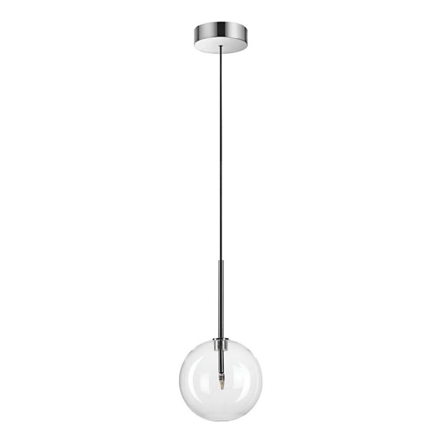 Ideal Lux - LED Luster na sajli EQUINOXE 1xG4/2W/230V pr. 15 cm sjajni krom/prozirna