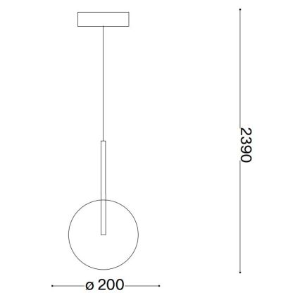 Ideal Lux - LED Luster na sajli EQUINOXE 1xG4/2W/230V pr. 20 cm mesing/dimna