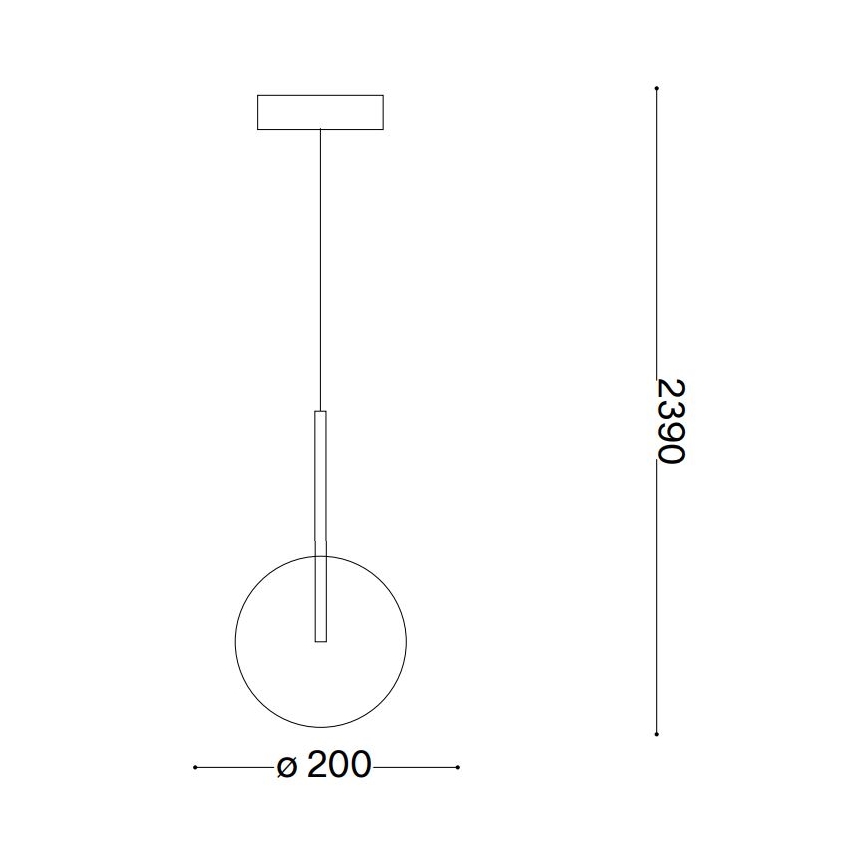 Ideal Lux - LED Luster na sajli EQUINOXE 1xG4/2W/230V pr. 20 cm mesing/dimna