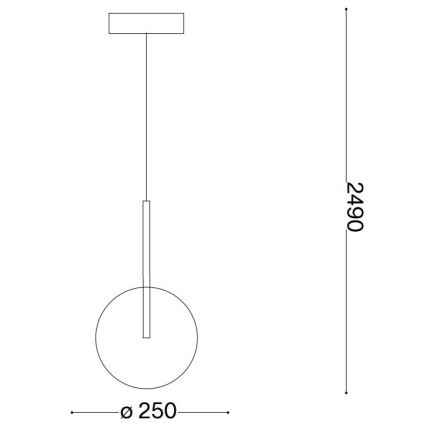 Ideal Lux - LED Luster na sajli EQUINOXE 1xG4/2W/230V pr. 25 cm sjajni krom/dimna