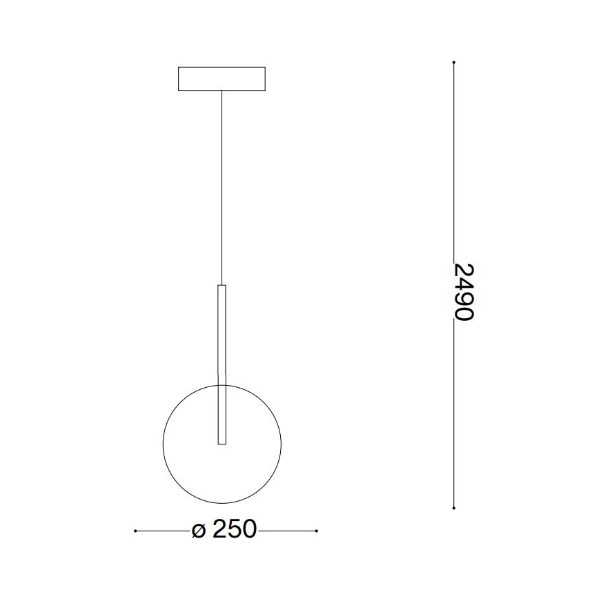 Ideal Lux - LED Luster na sajli EQUINOXE 1xG4/2W/230V pr. 25 cm sjajni krom/dimna
