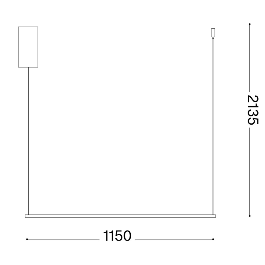 Ideal Lux - LED luster na sajli ESSENCE LED/19W/230V 3000K CRI 90 bijela
