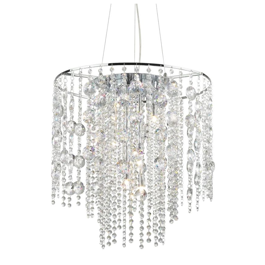 Ideal Lux - LED Kristalni luster na sajli EVASIONE 10xG9/3W/230V pr. 51 cm sjajni krom