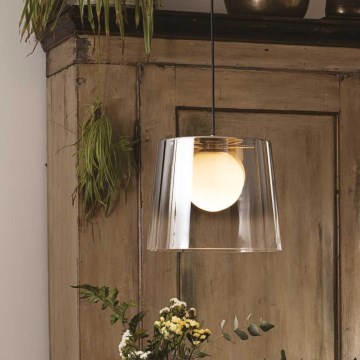 Ideal Lux - LED Luster na sajli FADE 1xG9/3W/230V pr. 27,3 cm zlatna/dimna