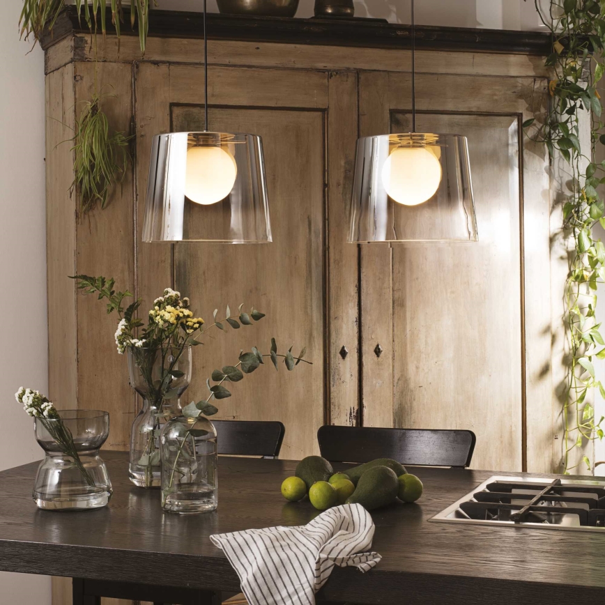 Ideal Lux - LED Luster na sajli FADE 1xG9/3W/230V pr. 27,3 cm zlatna/dimna