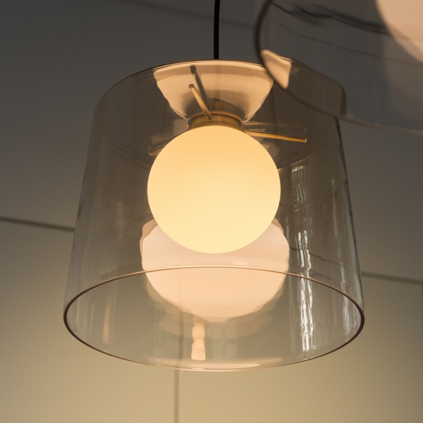 Ideal Lux - LED Luster na sajli FADE 1xG9/3W/230V pr. 27,3 cm zlatna/dimna