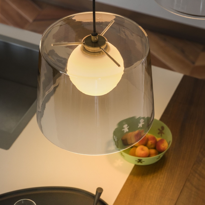 Ideal Lux - LED Luster na sajli FADE 1xG9/3W/230V pr. 27,3 cm zlatna/dimna