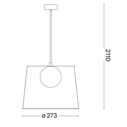 Ideal Lux - LED Luster na sajli FADE 1xG9/3W/230V pr. 27,3 cm zlatna/dimna