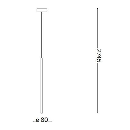 Ideal Lux - LED Luster na sajli FILO LED/3,5W/230V 3000K CRI 90 bijela