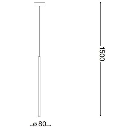 Ideal Lux - LED Luster na sajli FILO LED/3,5W/230V 3000K CRI 90 mesing
