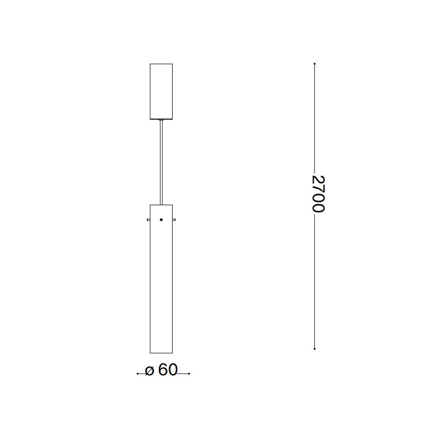 Ideal Lux - LED Luster na sajli FLAM LED/10W/230V pr. 6 cm CRI 90 dimna