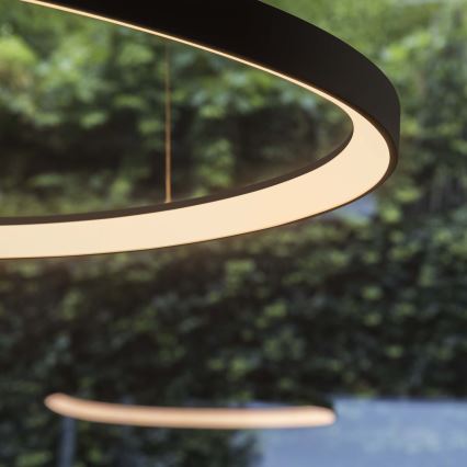 Ideal Lux - LED luster na sajli GEMINI LED/78W/230V 2700K Ø 105 cm CRI 90 crna